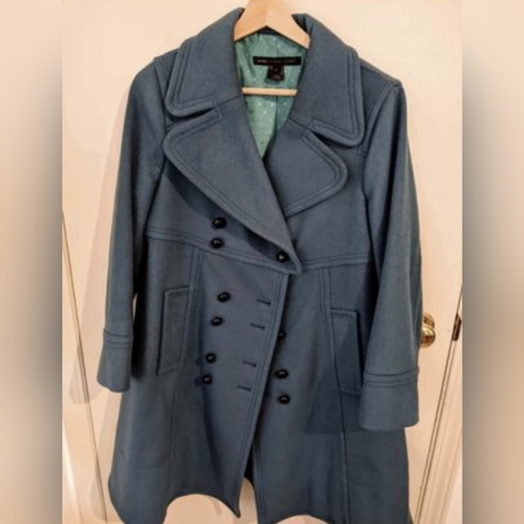 Marc Jacobs teal coat L - Picture 1 of 4